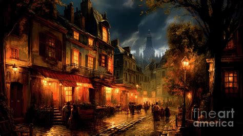 Paris Cafe Digital Art by Fine Art Attic - Fine Art America