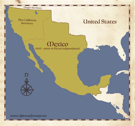 Mexico Before Texas Independence (including Alta California) - Early ...