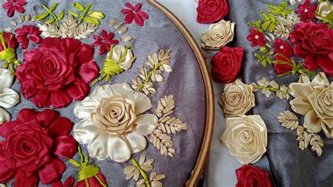 Ribbon Rose Embroidery Tutorial|How To Make Ribbon Rose|DIY Ribbon Embroidery|Basic Embroidery ...