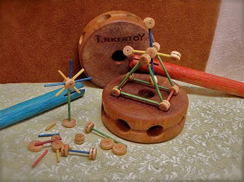 Tiny vintage tinker toys made of wood for by EarthenVesselMLacy ...