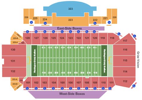 Washington/Grizzly Stadium Seating Chart - Missoula