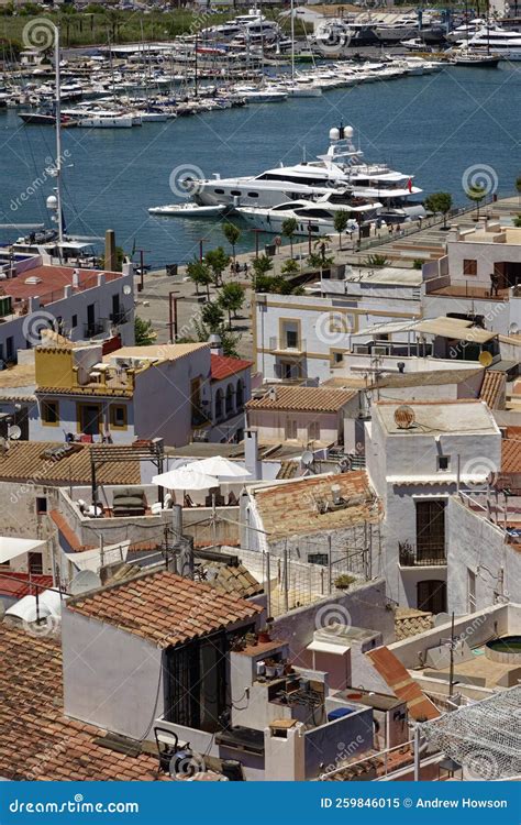 Old town of Ibiza stock image. Image of landscape, catalan - 259846015