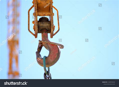 Construction Crane Hook Blue Sky Stock Photo 1548734534 | Shutterstock