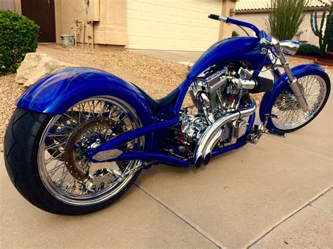 2009 Redneck Engineering Lowlife, Custom chopper, motorcycle, blue, chrome,