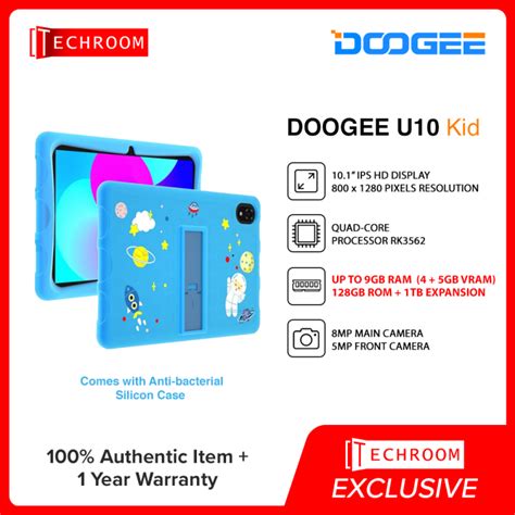 DOOGEE U10 KID Tablet | WIFI | 10.1" IPS HD Display | Quad Core RK3562 ...