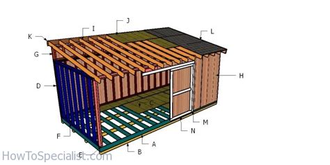 10x20 Lean to Shed Roof Plans | HowToSpecialist - How to Build, Step by Step DIY Plans