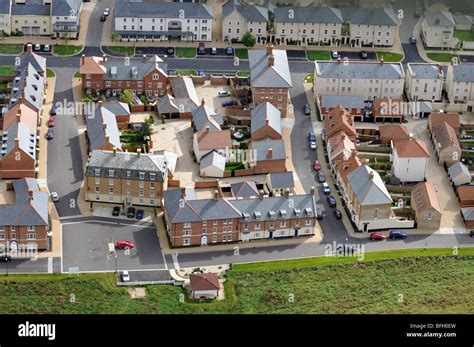 Poundbury in Dorset, Poundbury Village, aerial view of Poundbury Stock Photo - Alamy