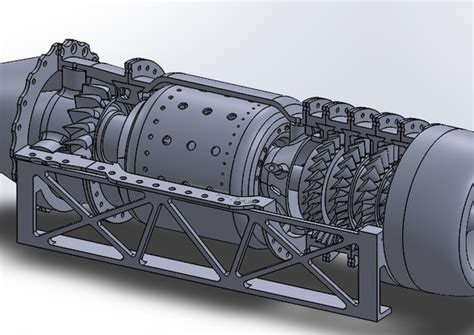 KH-51 Axial flow gas turbine (designs 2D and 3D) | makexyz.com