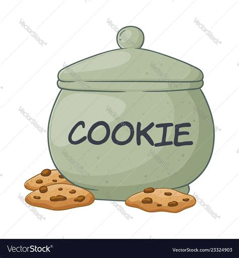 Cookie jar vector image on VectorStock | Cookie drawing, Jar art, Cookie jars