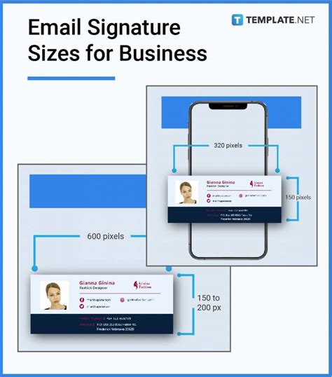 Email Signature Size - Dimension, Inches, mm, cms, Pixel