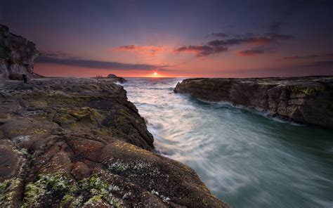 Sunset at Muriwai Beach Wallpapers | HD Wallpapers | ID #10748