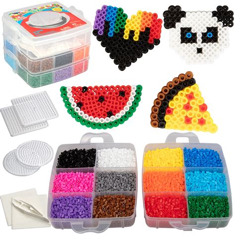 Buy 8,000pc Fuse Bead Super Kit w Carrying Case -Presorted 12 Multi ...