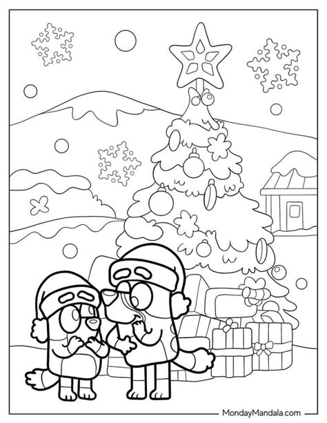 36 Bluey Coloring Pages (Free PDF Printables) | Christmas coloring ...