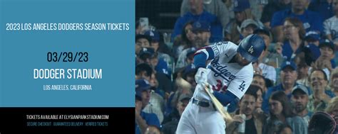 2023 Los Angeles Dodgers Season Tickets Tickets | 29th March | Dodger ...