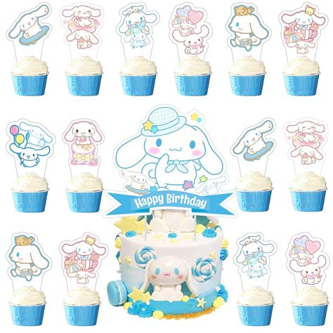 Buy ARHAVI25 Pcs Cinnamoroll Cake Topper and Cupcake Toppers Set, Cinnamoroll Birthday Party ...