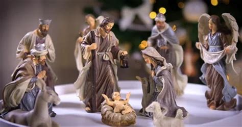 Jesus Christ Nativity scene in front of ... | Stock Video | Pond5