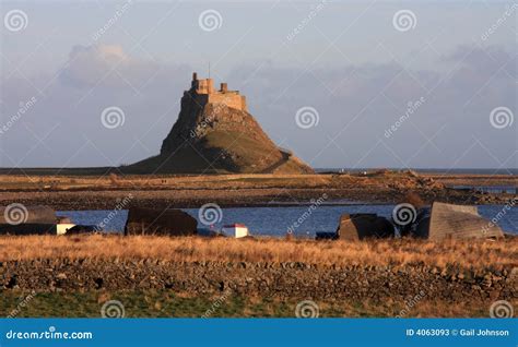 Holy island castle stock image. Image of england, holy - 4063093