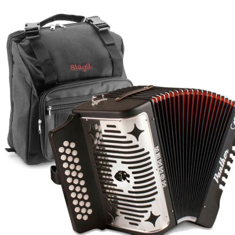 Hohner Panther GCF Sol 31 Button Diatonic Accordion + Bag and Straps | eBay