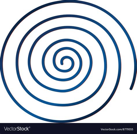 Spiral in blue color Royalty Free Vector Image