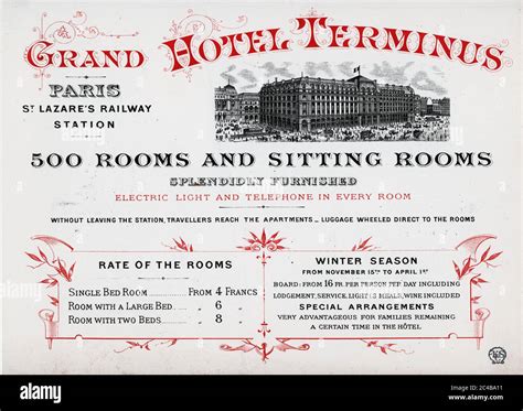 Grand hotel terminus at paris hi-res stock photography and images - Alamy