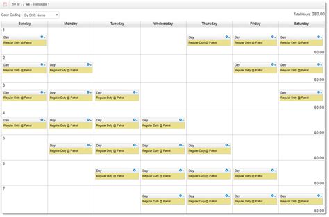 4 Man Rotation Schedule - Free Work Schedule Templates For Word And ...