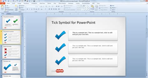 Free Tick Symbol for PowerPoint Presentations - Free PowerPoint Templates - SlideHunter.com