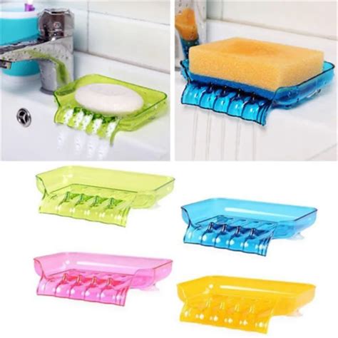 Creative soap holder with drain bathroom accessory molds for soap sink sponge drainage soap dish ...