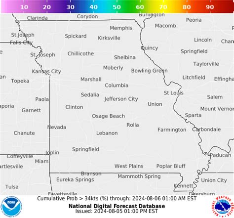 NOAA Graphical Forecast for Missouri