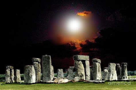 Full Moon over Stonehenge Photograph by Janette Boyd | Pixels