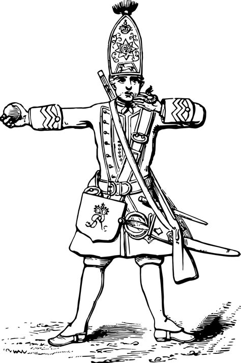 British Grenadier, vintage engraving. 13611880 Vector Art at Vecteezy