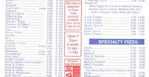 Atlas Pizza Menu Fall River: Atlas pizza full menu