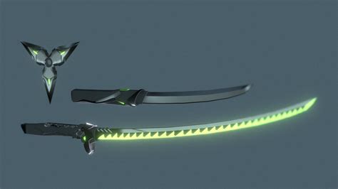 Genji weapons - 3D model by AudoOstoddin4226 [9f8ada9] - Sketchfab