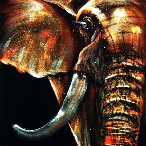 50x50cm Modern Abstract Huge Elephant Wall Art Decor Oil Painting On Canvas No Frame at Banggood