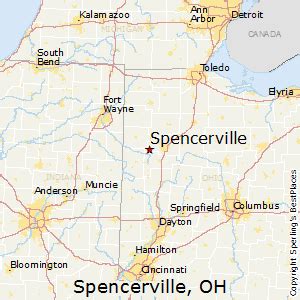 Spencerville Ohio Map - Time Zones Map