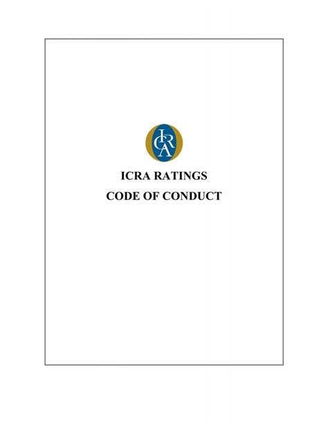 ICRA RATINGS CODE OF CONDUCT