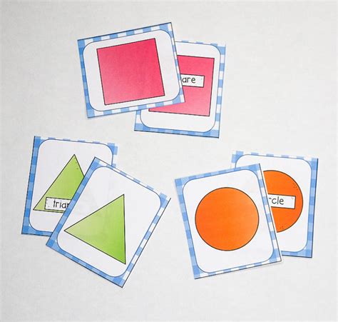 Practice Shapes With These Fun Matching Cards