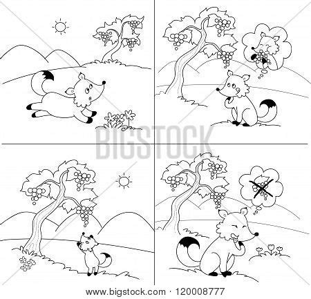 Fox Grapes Fable Vector & Photo (Free Trial) | Bigstock