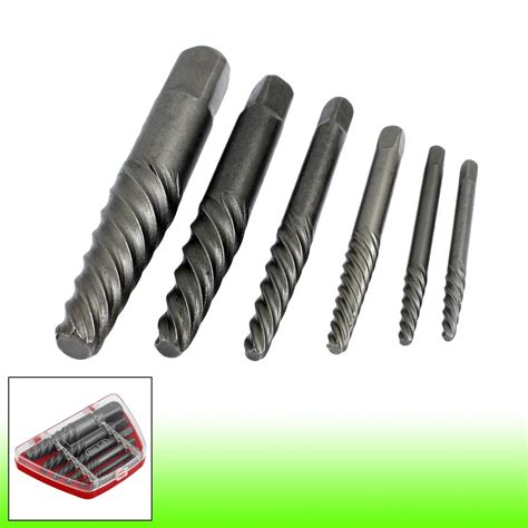 Gray Metal Broken Bolt Screw Stud Removal Extractors Kit (6-pack ...