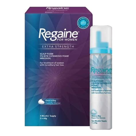 REGAINE FOR WOMEN EXTRA STRENGTH 5% FOAM (2x60G) - Foley's Chemist | Dublin Pharmacy