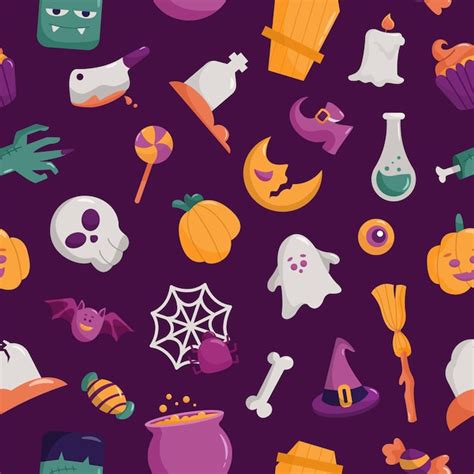 Premium Vector | Halloween event seamless background