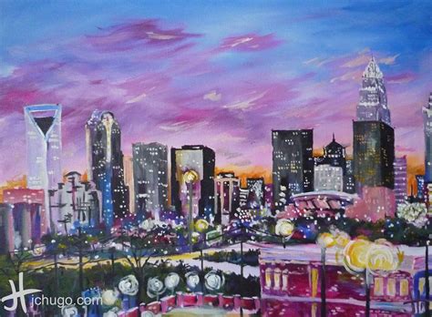 City Skyline Painting - Viewing Gallery | Skyline painting, Painting ...