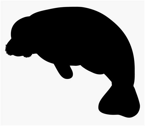 Manatee Silhouette, HD Png Download - kindpng