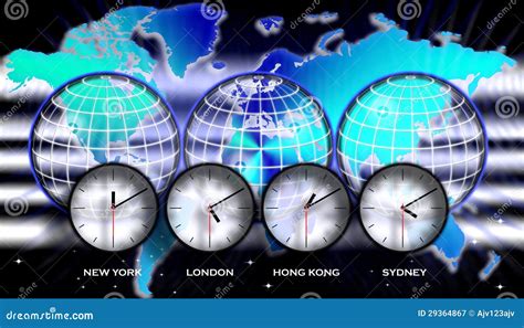 World map time zones stock illustration. Illustration of clock - 29364867