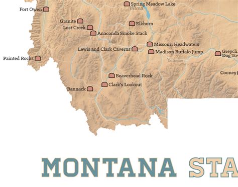 Montana State Parks Map 11x14 Print - Best Maps Ever