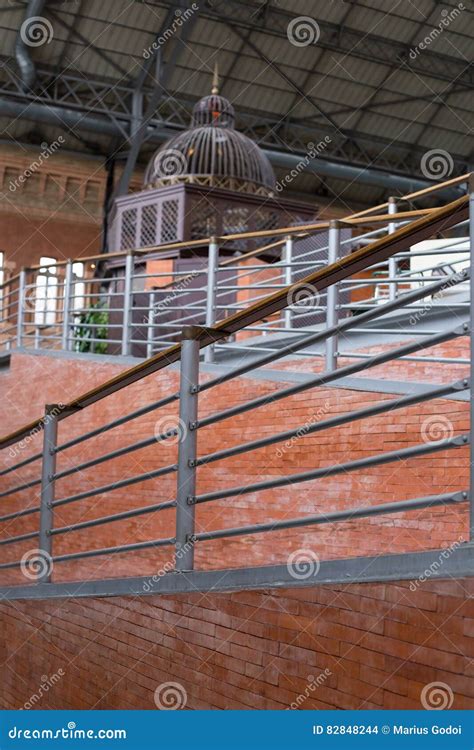 Architecture Detail of Atocha Train Station in Madrid Stock Photo - Image of railway, public ...