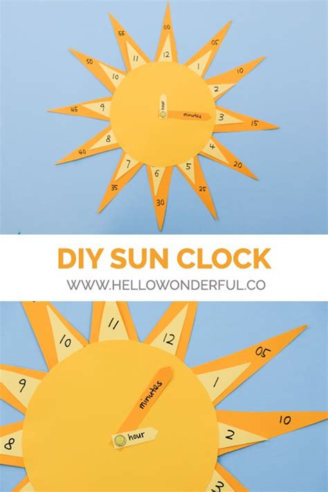 DIY SUN CLOCK - hello, Wonderful