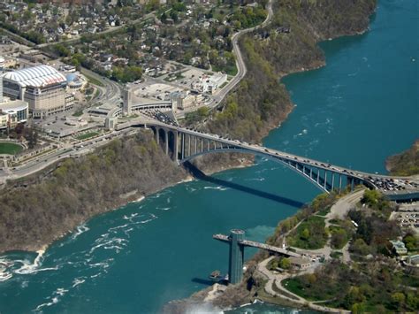 The Niagara Falls Rainbow Bridge | Skylon Tower