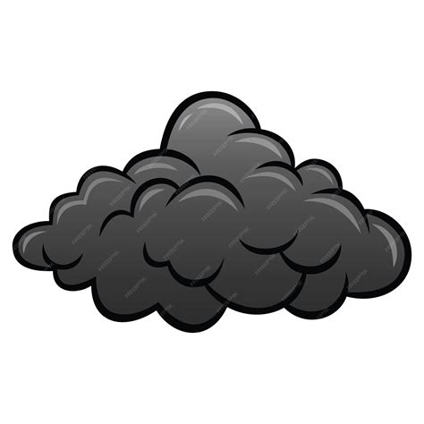 Premium Vector | Grey Cloud Dark Clouds Vector Illustration Doodle Drawing