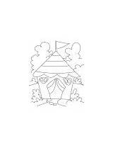 Tent house coloring Page sketch template