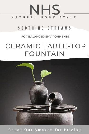 Ceramic Tabletop Fountain for Indoor and Home Decoration Table Desk Office Patio (Ceramic Pot ...